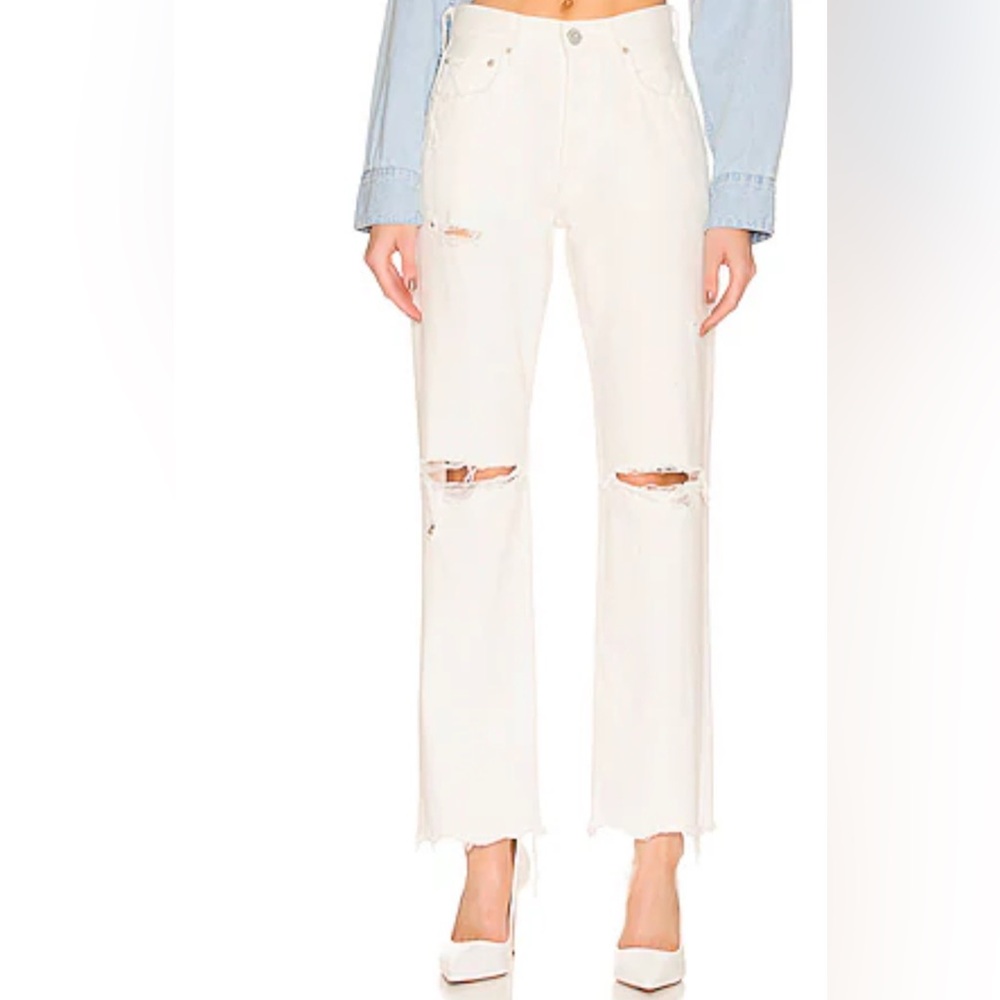 NWT MOUSSY‎ Vintage Odessa White Distressed Women Jeans